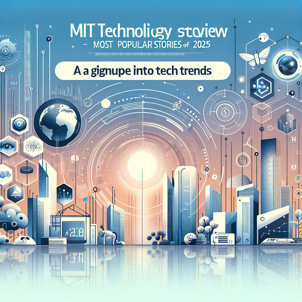 AI generated image for MIT Technology Review’s Most Popular Stories of 2025: A Glimpse into Tech Trends