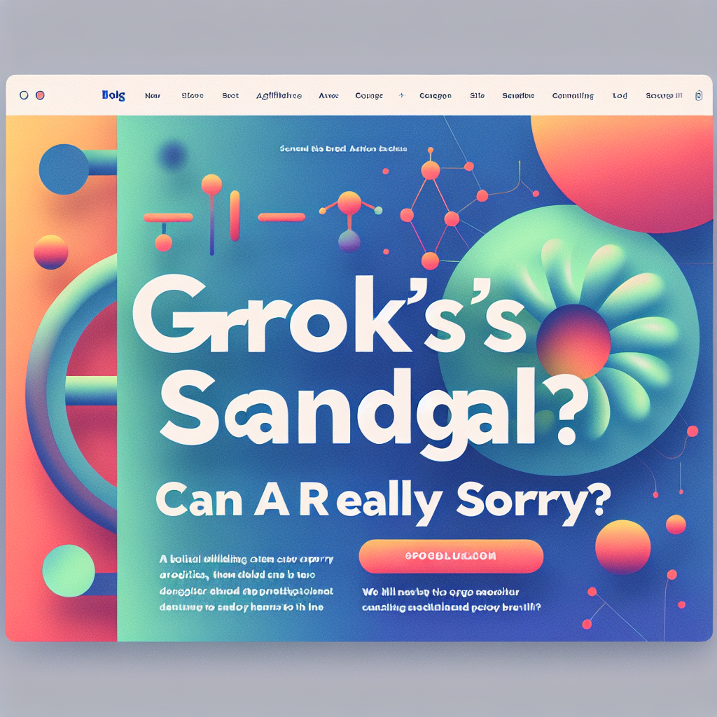 AI generated image for Grok’s Scandal: Can AI Really Say Sorry?