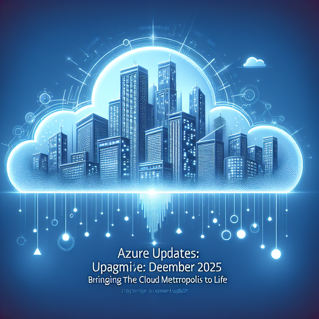AI generated image for Azure Updates: December 2025 – Bringing the Cloud Metropolis to Life