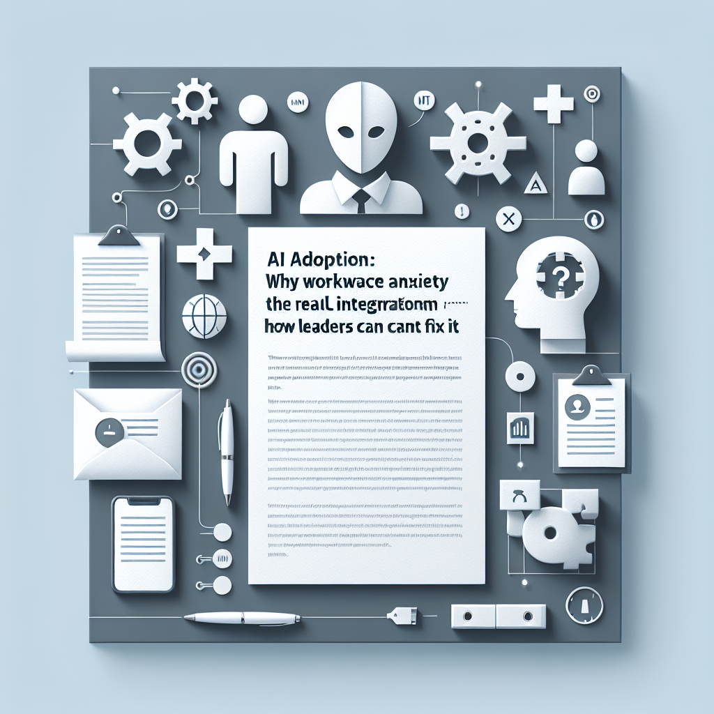 AI generated image for Allister Frost on AI Adoption: Why Workforce Anxiety Is the Real Integration Problem (and How Leaders Can Fix It)