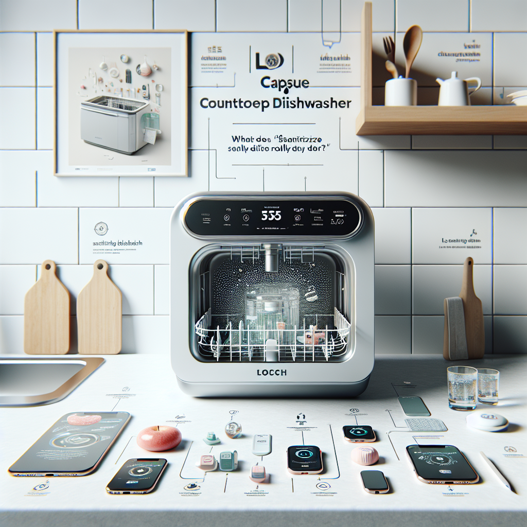 AI generated image for Loch Capsule Countertop Dishwasher: The Tiny, Fast Dishwasher That Also “Sanitizes” Gadgets (and What That Really Means)
