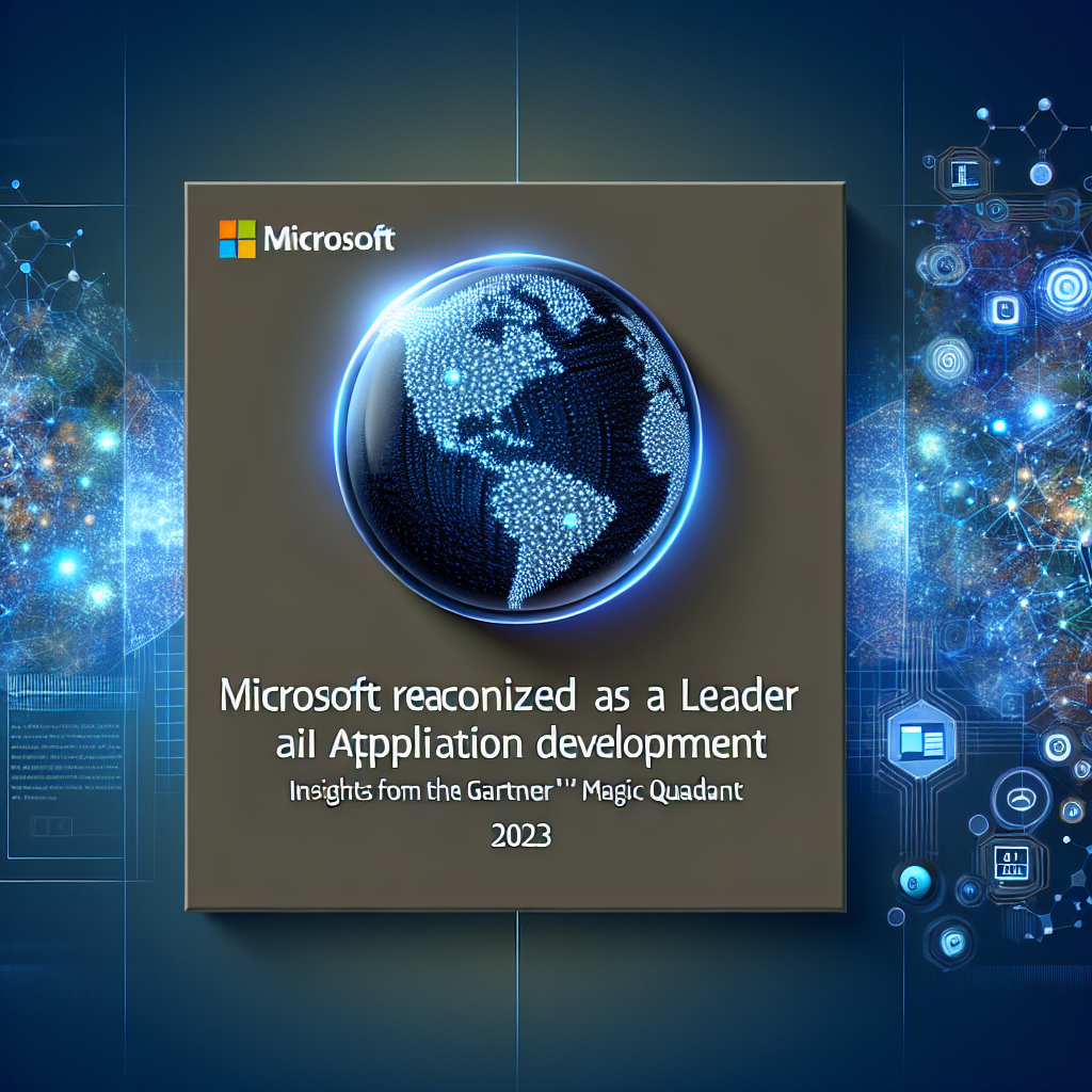AI generated image for Microsoft Recognized as a Leader in AI Application Development: Insights from the Gartner Magic Quadrant 2023