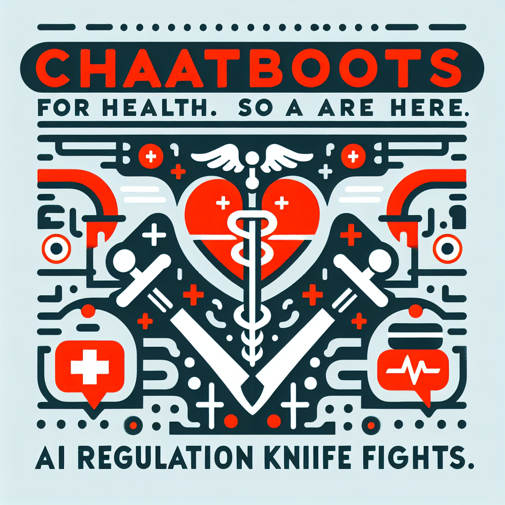 AI generated image for Chatbots for Health Are Here. So Are the AI Regulation Knife Fights.