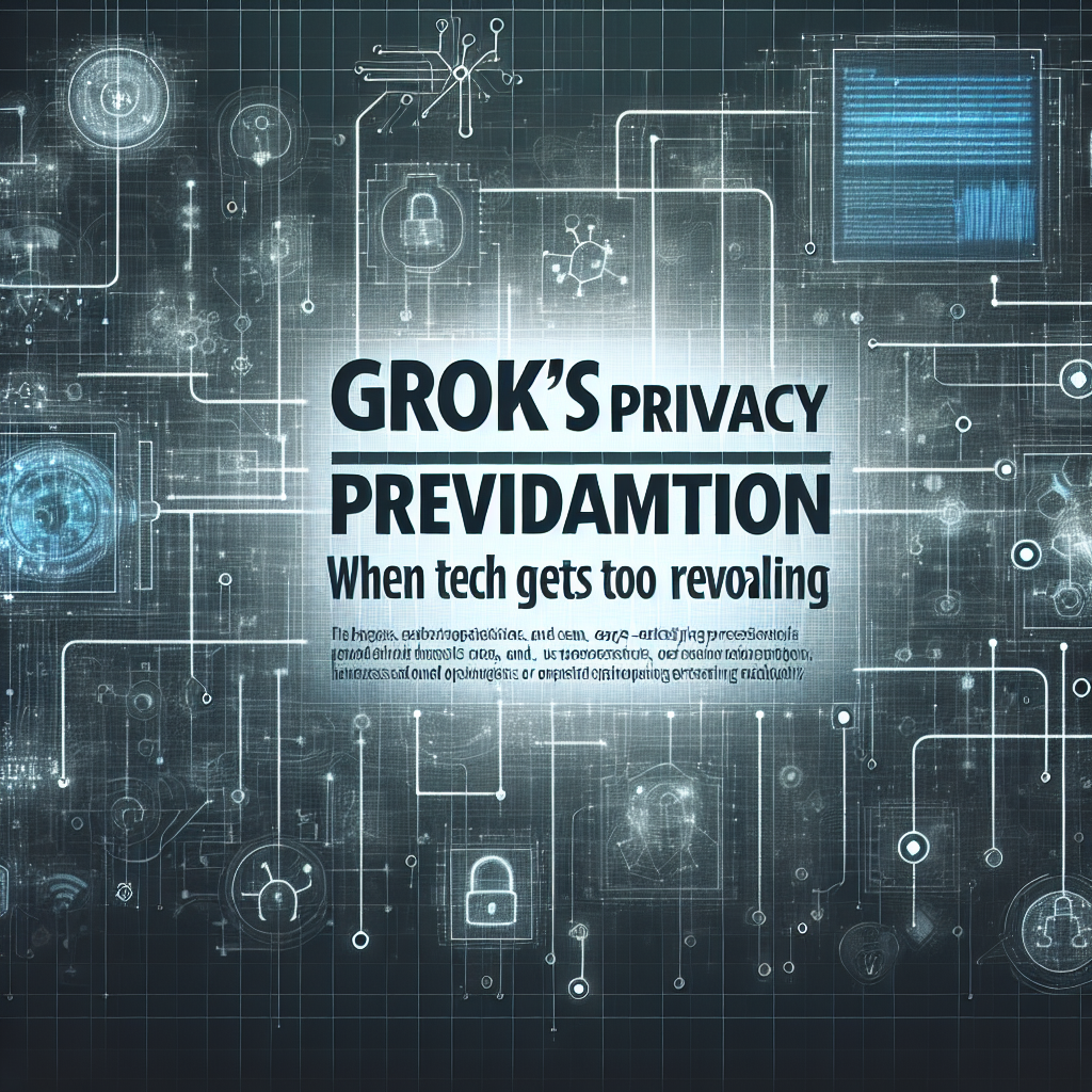 AI generated image for Grok’s Privacy Predicament: When Tech Gets Too Revealing