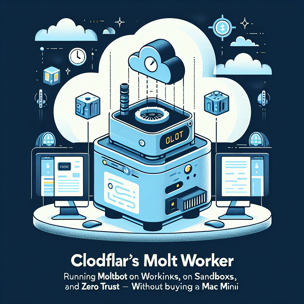 AI generated image for Cloudflare’s Moltworker: Running Moltbot on Workers, Sandboxes, and Zero Trust (Without Buying a Mac mini)