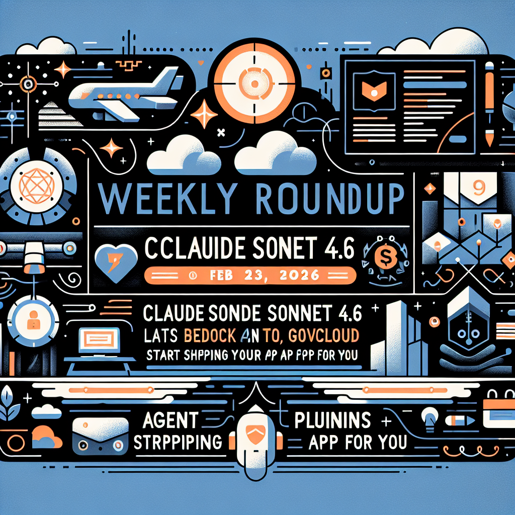 AI generated image for AWS Weekly Roundup (Feb 23, 2026): Claude Sonnet 4.6 Hits Bedrock, Kiro Lands in GovCloud, and Agent Plugins Start Shipping Your App for You