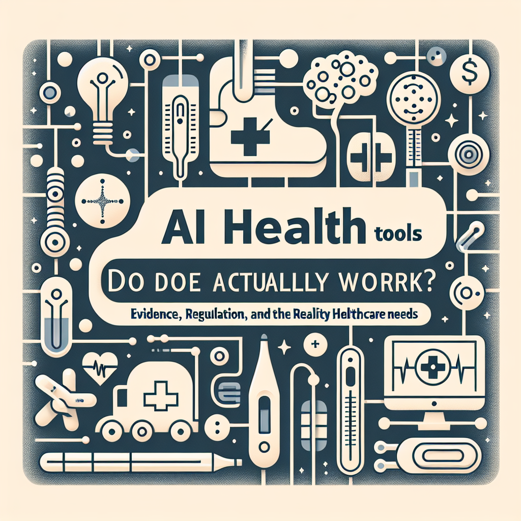 AI generated image for AI Health Tools Are Everywhere. Do They Actually Work? Evidence, Regulation, and the Reality Check Healthcare Needs