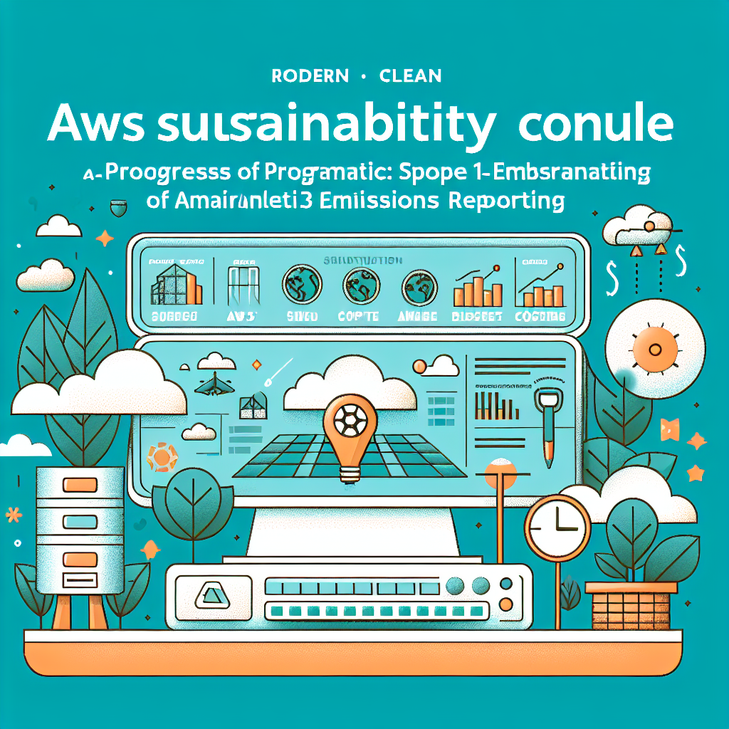 AI generated image for AWS Sustainability Console Launch: Programmatic Scope 1–3 Emissions Reporting Comes of Age