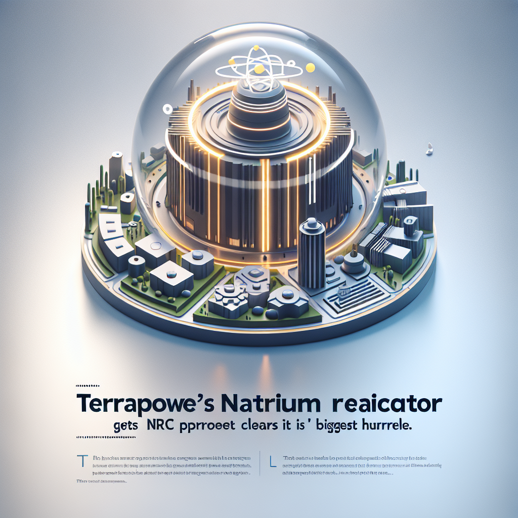AI generated image for TerraPower’s Natrium reactor gets NRC approval: why Bill Gates’ next-gen nuclear bet just cleared its biggest hurdle
