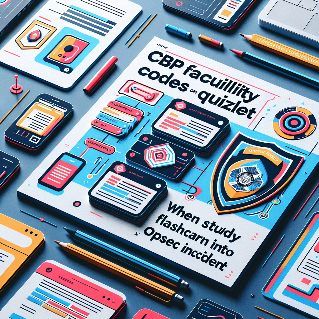 AI generated image for CBP Facility Codes on Quizlet: When Study Flashcards Turn Into an OPSEC Incident