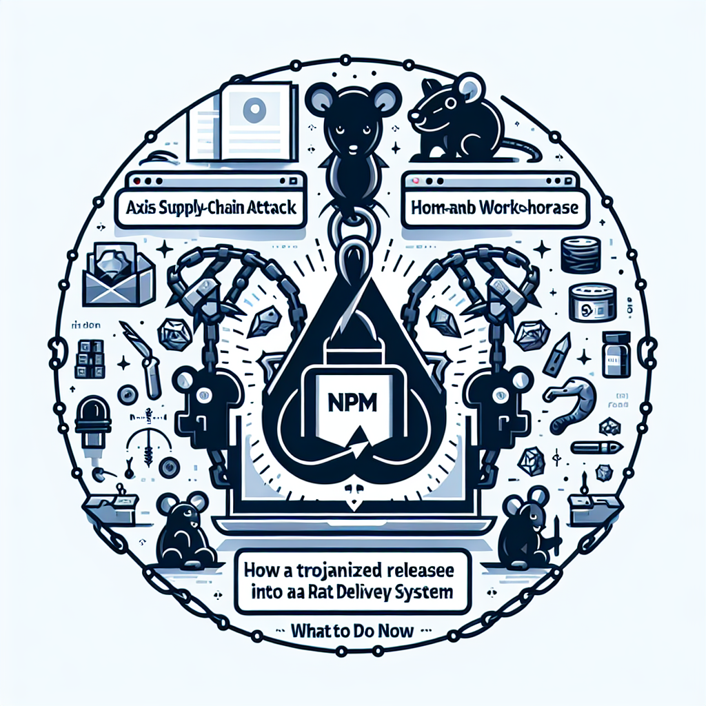 AI generated image for Axios npm Supply-Chain Attack: How a Trojanized Release Turned a Web Workhorse Into a RAT Delivery System (and What to Do Now)