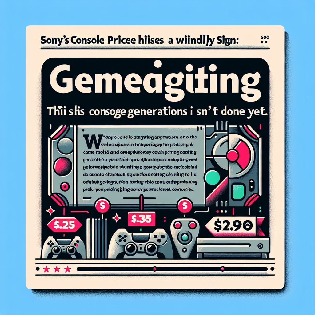 AI generated image for Sony’s PS5 Price Hikes Are a Weirdly Encouraging Sign: This Console Generation Isn’t Done Yet