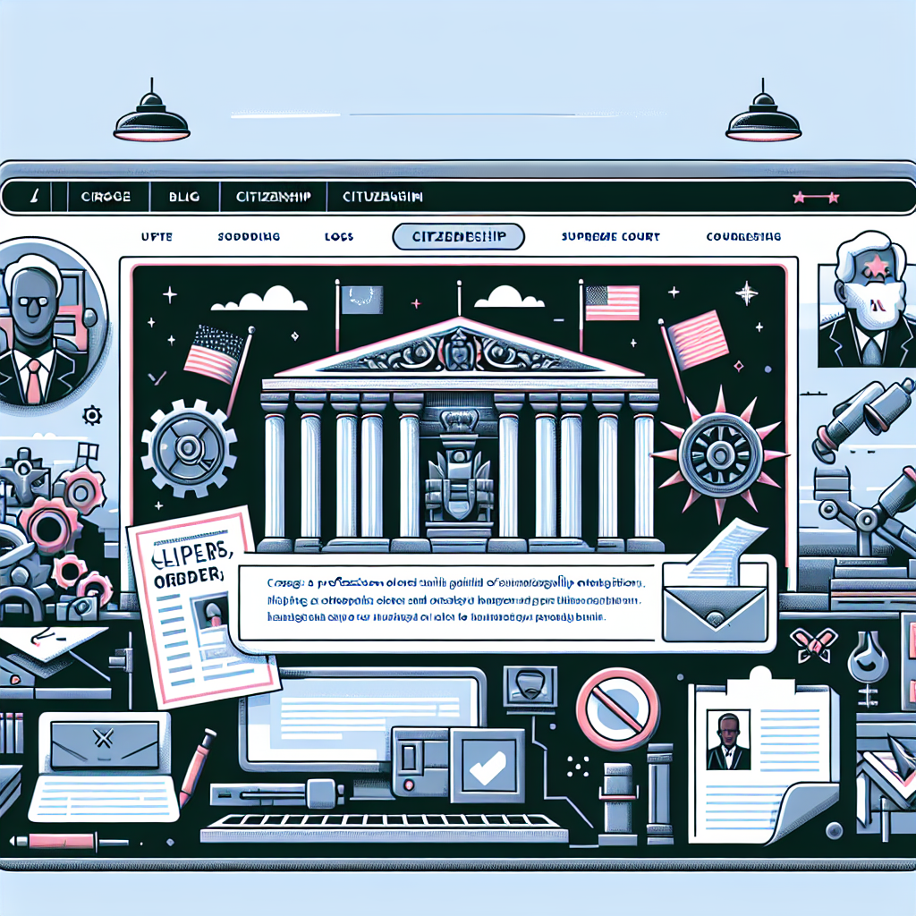 AI generated image for Trump’s Birthright Citizenship Order Heads for a Likely Loss at SCOTUS — But the “Papers, Please” Machinery Is Already Built